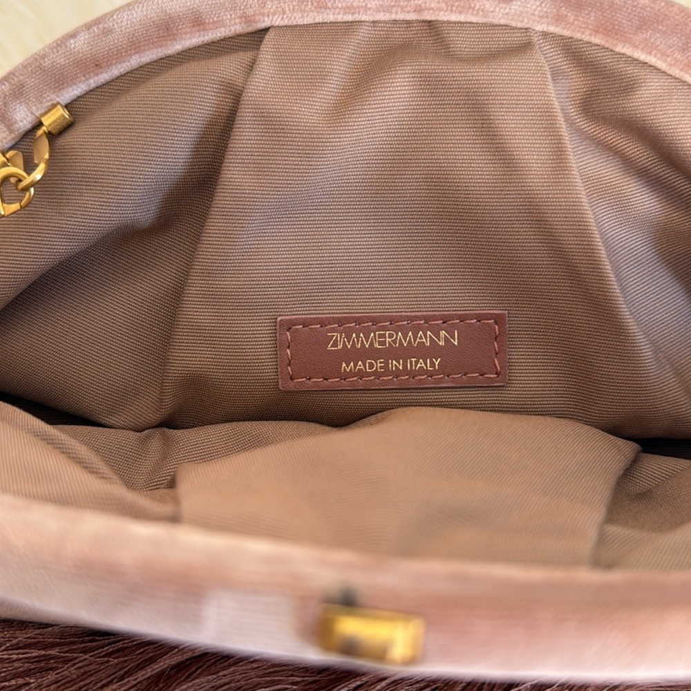 Zimmermann clutch or shoulder strap Velvet Fringe Bag NWOT - Picture 9 of 10